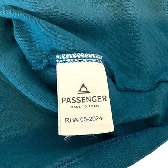 Passenger Riser Recycled Long Sleeve T-Shirt Blue Yellow Size M Raglan Sleeve - Picture 13 of 15